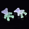 1-Hole Transparent Spray Painted Acrylic Buttons BUTT-N020-001-B03-3