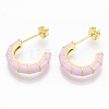 Brass Stud Earrings EJEW-S209-10-3