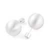 Round Ball Drawbench Brass Ear False Plugs for Women EJEW-G391-24A-S-3