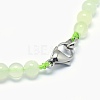 Natural New Jade Graduated Beads Necklaces and Bracelets Jewelry Sets SJEW-L132-13-4