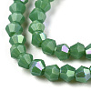 Opaque Solid Color Electroplate Glass Beads Strands EGLA-A039-P2mm-L08-2