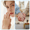 18Pcs 304 Stainless Steel Finger Ring Rhinestone Settings STAS-TA0005-86P-9