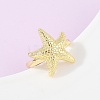 Ocean Theme Brass Cuff Rings RJEW-C135-01G-01-1