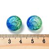 Two Tone Transparent Crackle Acrylic European Beads TACR-P009-B01-11-3