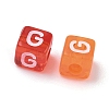 Spray Painted Transparent Acrylic Beads MACR-K365-07G-2