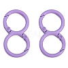 Spray Painted Alloy 8-shaped Keychain Clasps PW-WGE4E28-18-1