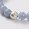 Natural Quartz(Dyed) Stretch Bracelets BJEW-JB01699-05-2