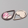 Sport Ball Theme Single Face Printed Wood Big Pendants WOOD-WH0036-10A-2
