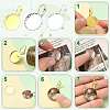 30Pcs 3 Colors Brass DIY Leverback Earring Settings KK-FS0002-10-2