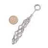 304 Stainless Steel Macrame Pouch Empty Stone Holder Pendant Decorations SA-CJ5EA2-02-2
