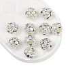 Brass Rhinestone Beads RB-A011-8mm-28S-3