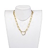 Iron Paperclip Chain Necklaces NJEW-JN02666-02-4