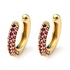 Cubic Zirconia C-Shaped Cuff Earrings EJEW-G295-19G-05-1