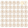 40Pcs 2-Hole Alloy Enamel Flat Round Buttons BUTT-CA0001-36LG-1