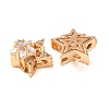 Brass Micro Pave Clear Cubic Zirconia Beads CU-CBAEC99-30G-2