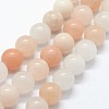 Natural Pink Aventurine Beads Strands X-G-I199-22-6mm-1