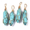 Synthetic Turquoise Big Pendants G-T122-70E-1