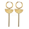 304 Stainless Steel & 201 Stainless Steel Snake Chain Tassel Dangle Earrings EJEW-JE07388-3