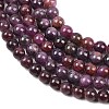 Natural Gemstone Ruby Round Beads Strands G-O017-6mm-06-6