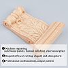 Natural Solid Wood Carved Onlay Applique Craft WOOD-WH0104-39-8