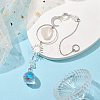 Rough Raw Natural Quartz Crystal Nuggets Hanging Ornaments HJEW-JM01839-01-2