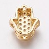 Brass Cubic Zirconia Beads KK-P134-05G-2