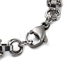 304 Stainless Steel Rope Chain Bracelet BJEW-Z023-16P-3