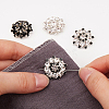 12Pcs 3 Colors 1-Hole Alloy Rhinestone Shank Buttons BUTT-GF0003-64-6