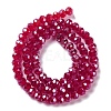 Baking Electroplate Glass Beads Strands DGLA-A039-J6MM-B02-2