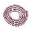 Electroplate Opaque Solid Color Glass Beads Strands EGLA-A044-P2mm-L13-3