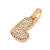 Brass Micro Pave Cubic Zirconia Pendants KK-C076-29L-G01-2