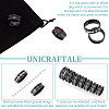 Unicraftale 14Pcs 7 Size Titanium Steel Grooved Finger Rings Set RJEW-UN0002-71EB-5