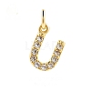 Brass Cubic Zirconia Pendants with Jump Rings FIND-PW0024-09U-1