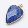 Faceted Natural Lapis Lazuli Pendants G-F340-02A-2