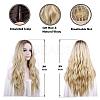 27.6 inch(70cm) Long Wavy Dark Roots Ombre Blonde Wigs OHAR-L010-005A-4