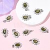 SHEGRACE Brass Micro Pave Cubic Zirconia Pendants XGRQ2O929-446D-P-4