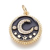 Brass Micro Pave Cubic Zirconia Pendants KK-O113-04G-A-1