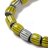 Handmade Lampwork Chevron Beads Strands LAMP-K041-01B-24-4