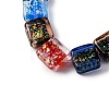 Handmade Dichroic Foil Glass Beads Strands DICH-U001-07L-3