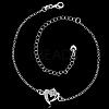 Delicate Silver Plated Brass Cubic Zirconia Anklets AJEW-BB08977-2