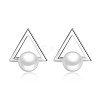 Brass Stud Earrings EJEW-BB42353-A-1