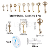 SUNNYCLUE DIY Skeleton Key & Wing Pendant Charm Bracelet Making Kit DIY-SC0017-48-2
