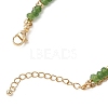 Adjustable Natural Malaysia Jade & 304 Stainless Steel Multi-strand Bracelets BJEW-JB13035-02-3