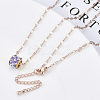 Brass Dapped Chains Chain Necklace Making MAK-N031-001-NF-3