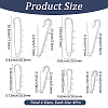 16Pcs 4 Styles Iron Rhinestone Safety Pins FIND-SC0022-25P-2