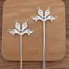 Flower Alloy Hair Sticks Findiong PW-WG86263-02-1