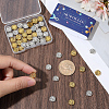 60Pcs 2 Colors Tibetan Style Alloy Beads EAER-SC0001-01-3