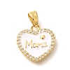 Brass Micro Pave Clear Cubic Zirconia Pendents KK-R212-12G-01-1