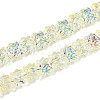 Baking Paint Electroplate Transparent Glass Beads Strands EGLA-N020-04H-1