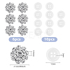 6Pcs Brass & Acrylic Rhinestone Cufflinks BUTT-DC0001-17A-2